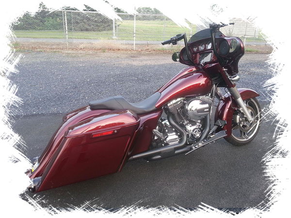 Custom, Maroon, Motorcycle Build